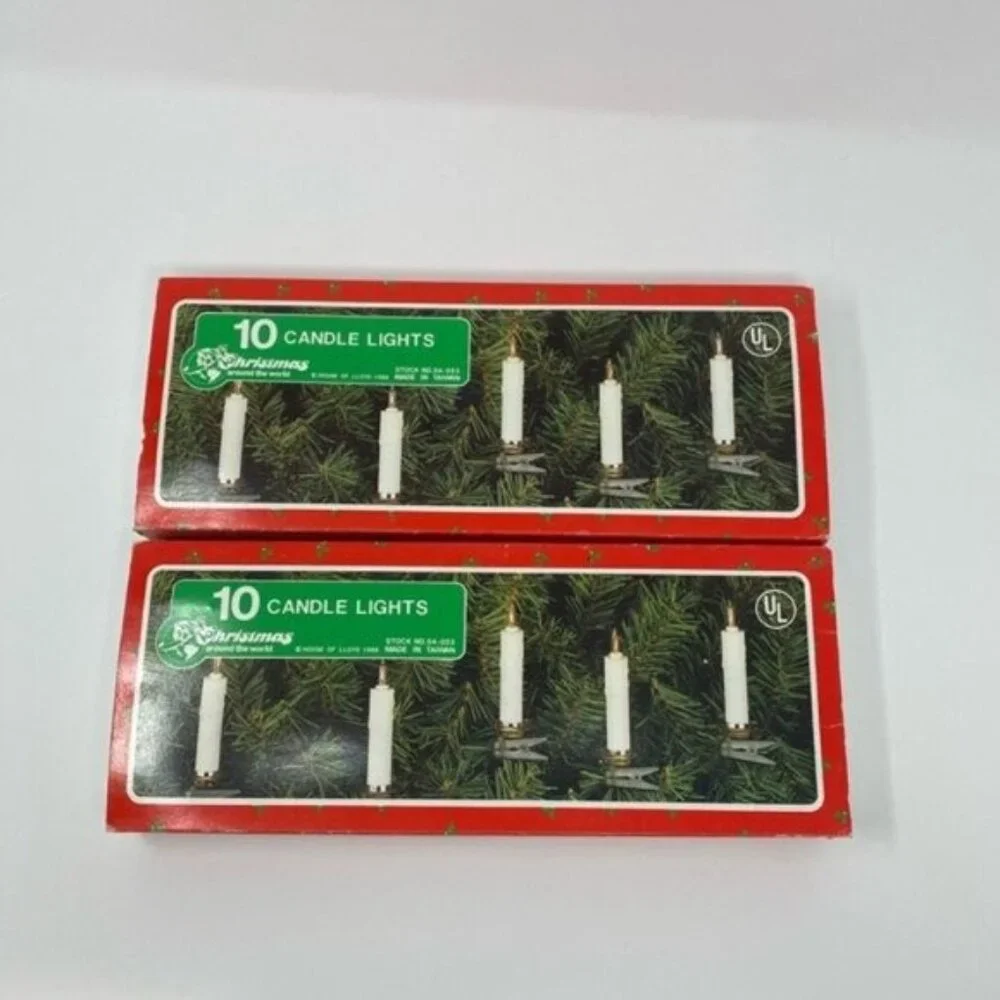 Vintage Clip-on Candle String Christmas Lights